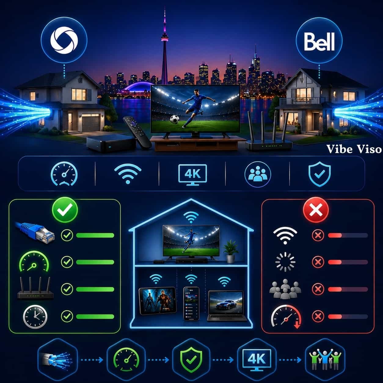 IPTV Calgary streaming on multiple devices including Smart TV laptop tablet and mobile phone