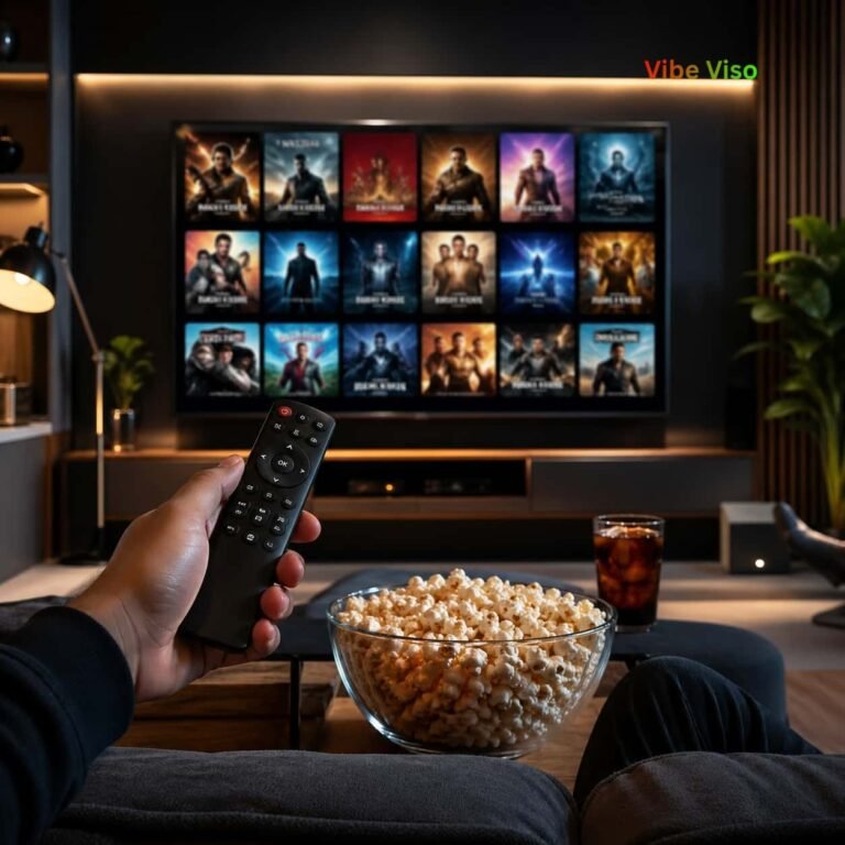 Vibe Viso IPTV Toronto streaming movies and TV shows on smart TV with HD 4K on demand entertainment setup