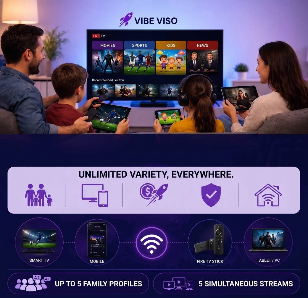 Families in Ottawa streaming IPTV on multiple devices