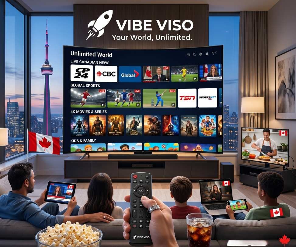IPTV Edmonton streaming on Smart TV with movies and TV shows