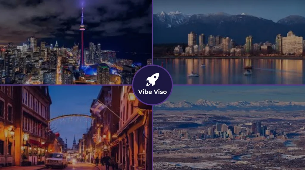 Vibe Viso IPTV services across Canada covering major cities including Toronto Vancouver Montreal and Calgary
