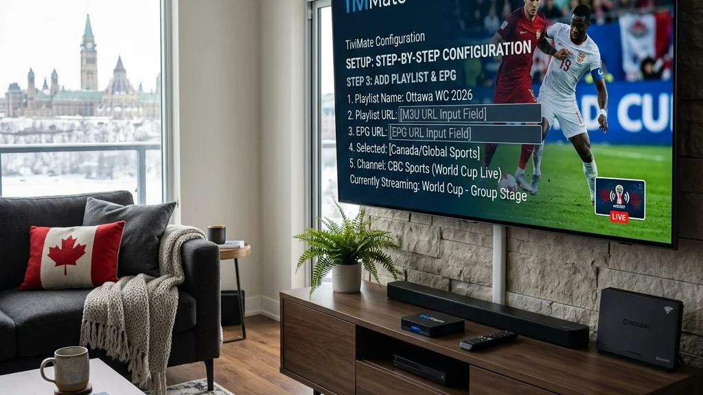 Step-by-step TiviMate app configuration on Amazon Firestick to stream World Cup matches in Ottawa