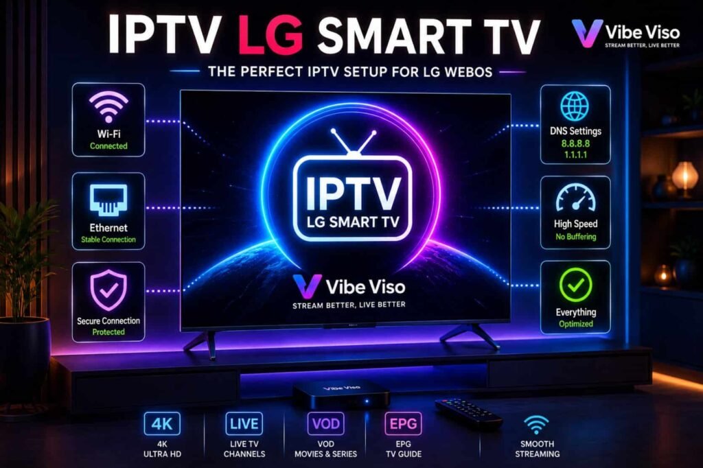 IPTV LG Smart TV Guide 2026 Vibe Viso