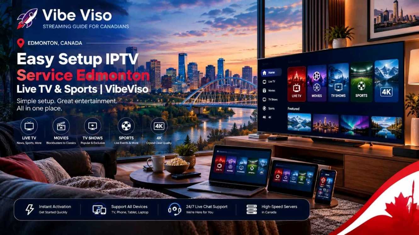 Easy Setup IPTV Service in Edmonton — 4K Live Oilers Hockey, News and Global Channels