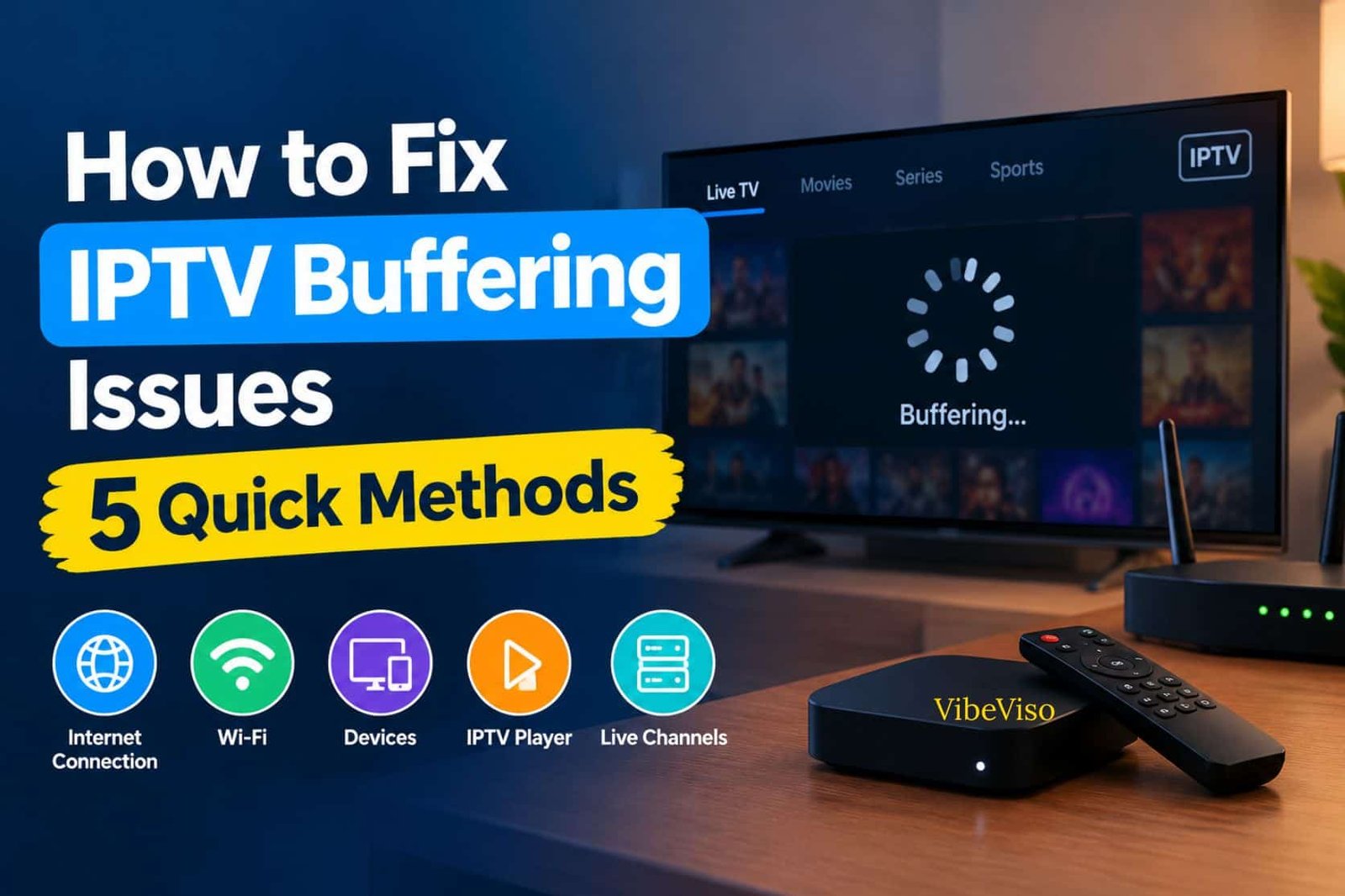 How to Fix IPTV Buffering Issues VibeViso